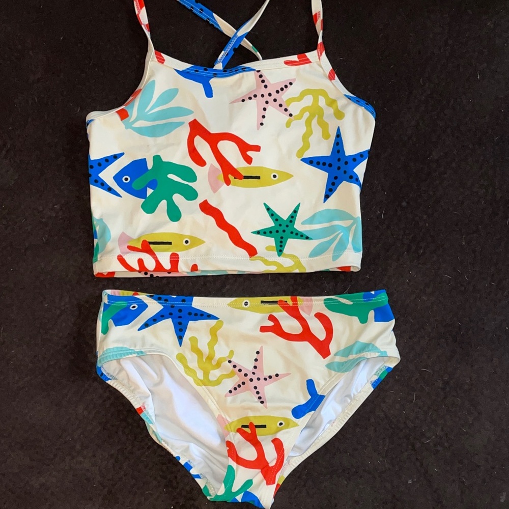 Hanna Andersson Multicolor Starfish Kids Bikini